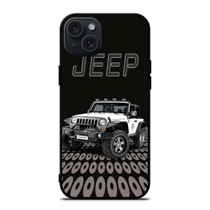 JEEP WHITE CAR iPhone 15 Plus Case Cover JEEP WHITE CAR iPhone 15 Plus Case Cover