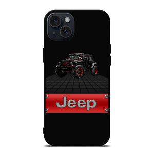 JEEP WRANGLER BLACK LOGO iPhone 15 Plus Case Cover