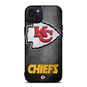 KANSAS CITY CHIEFS METAL LOGO iPhone 15 Plus Case Cover KANSAS CITY CHIEFS METAL LOGO iPhone 15 Plus Case Cover