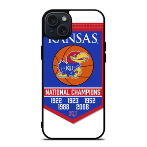 KANSAS JAYHAWKS UNIVERSITY BASKETBALL iPhone 15 Plus Case Cover