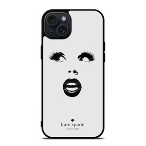 KATE SPADE BLACK WHITE FACE iPhone 15 Plus Case Cover KATE SPADE BLACK WHITE FACE iPhone 15 Plus Case Cover