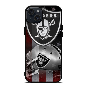 LAS VEGAS RAIDERS HELMET USA FLAG iPhone 15 Plus Case Cover