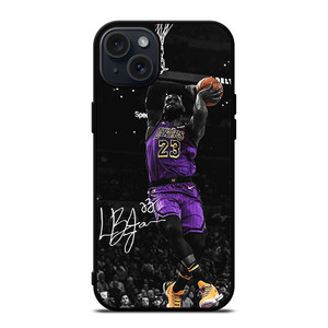 LEBRON JAMES DUNK LA LAKERS iPhone 15 Plus Case Cover LEBRON JAMES DUNK LA LAKERS iPhone 15 Plus Case Cover