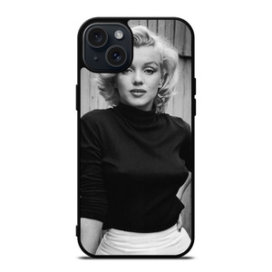 MARILYN MONROE BLACK WHITE iPhone 15 Plus Case Cover