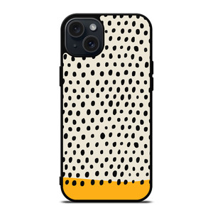 MUSTARD POLKADOTS PATTERN iPhone 15 Plus Case Cover