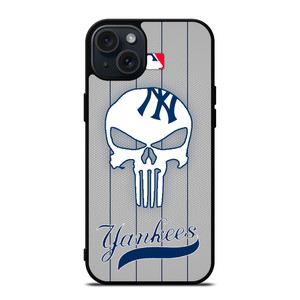 NEW YORK YANKEES THE PUNISHER MLB iPhone 15 Plus Case Cover NEW YORK YANKEES THE PUNISHER MLB iPhone 15 Plus Case Cover