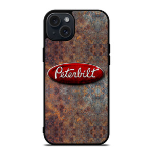PETERBILT TRUCK RUSTY METAL LOGO iPhone 15 Plus Case Cover PETERBILT TRUCK RUSTY METAL LOGO iPhone 15 Plus Case Cover