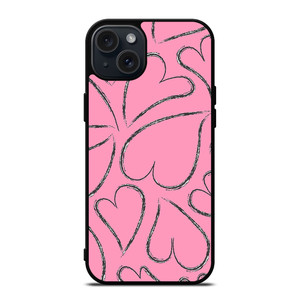 PINK LOVE BRUSHES PATTERN iPhone 15 Plus Case Cover