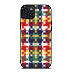 PIXELIZED TARTAN PATTERN iPhone 15 Plus Case Cover PIXELIZED TARTAN PATTERN iPhone 15 Plus Case Cover