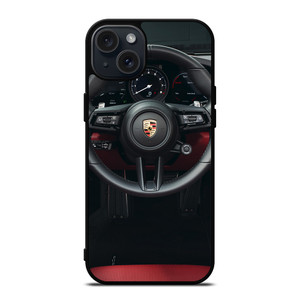 PORSCHE CAR STEERING LOGO iPhone 15 Plus Case Cover
