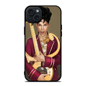 PRINCE PURPLE IN MEMORIAM AND GUITAR iPhone 15 Plus Case Cover PRINCE PURPLE IN MEMORIAM AND GUITAR iPhone 15 Plus Case Cover