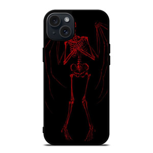 RED SKELETON HEARTBREAKING iPhone 15 Plus Case Cover RED SKELETON HEARTBREAKING iPhone 15 Plus Case Cover