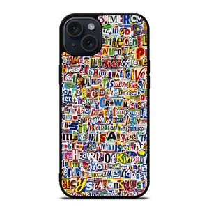 RETRO ALPHABET COLLAGE iPhone 15 Plus Case Cover