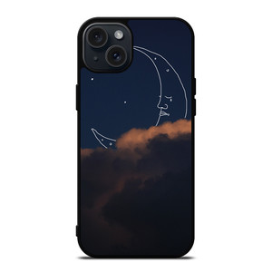 SAD CRESCENT MOON iPhone 15 Plus Case Cover