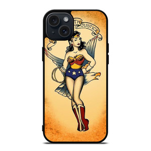 SAILOR JERRY TATTOO WONDER WOMAN iPhone 15 Plus Case Cover SAILOR JERRY TATTOO WONDER WOMAN iPhone 15 Plus Case Cover