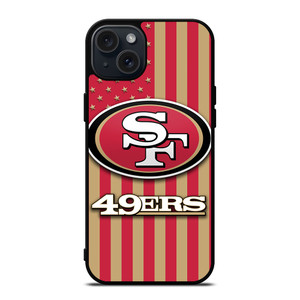SAN FRANCISCO 49ERS AMERICAN FLAG iPhone 15 Plus Case Cover