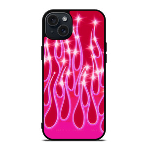 SNINY PINK FLAMES iPhone 15 Plus Case Cover SNINY PINK FLAMES iPhone 15 Plus Case Cover