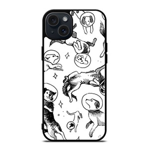 SPACE DOG WHITE PATTERN iPhone 15 Plus Case Cover