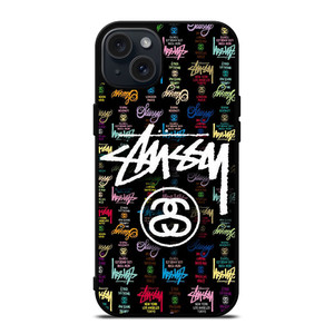 STUSSY COLLAGE LOGO iPhone 15 Plus Case Cover STUSSY COLLAGE LOGO iPhone 15 Plus Case Cover