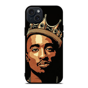 THE KING TUPAC SHAKUR ART iPhone 15 Plus Case Cover THE KING TUPAC SHAKUR ART iPhone 15 Plus Case Cover