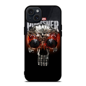 THE PUNISHER SKULL MARVEL iPhone 15 Plus Case Cover THE PUNISHER SKULL MARVEL iPhone 15 Plus Case Cover