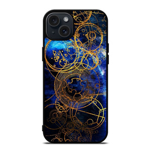 TIME LORD WRITING GOLD BLUE iPhone 15 Plus Case Cover