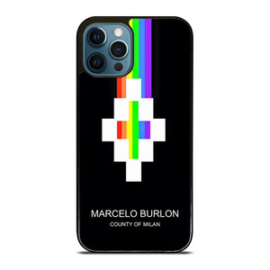 MARCELO BURLON MILAN RAINBOW LOGO iPhone 12 Pro Max Case Cover