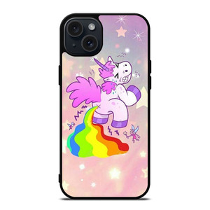 UNICORN POOPING RAINBOW iPhone 15 Plus Case Cover