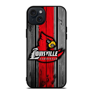 UNIVERSITY OF LOUISVILLE WOODEN LOGO iPhone 15 Plus Case Cover