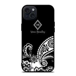 VERA BRADLEY BLACK AND WHITE iPhone 15 Plus Case Cover VERA BRADLEY BLACK AND WHITE iPhone 15 Plus Case Cover