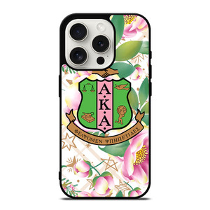 AKA PINK AND GREEN FLOWER LOGO iPhone 15 Pro Case Cover AKA PINK AND GREEN FLOWER LOGO iPhone 15 Pro Case Cover