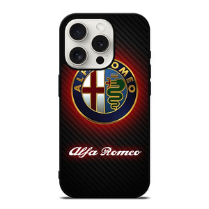 ALFA ROMEO RED CARBON LOGO iPhone 15 Pro Case Cover ALFA ROMEO RED CARBON LOGO iPhone 15 Pro Case Cover