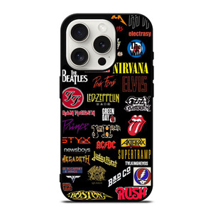ALL CLASSIC ROCK BAND REVOLUTION LOGO iPhone 15 Pro Case Cover ALL CLASSIC ROCK BAND REVOLUTION LOGO iPhone 15 Pro Case Cover