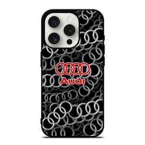 AUDI RING LOGO PATTERN iPhone 15 Pro Case Cover AUDI RING LOGO PATTERN iPhone 15 Pro Case Cover