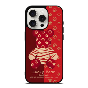 BEAR BRICK KAWS LUCKY RED iPhone 15 Pro Case Cover BEAR BRICK KAWS LUCKY RED iPhone 15 Pro Case Cover