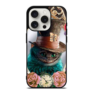 CHESHIRE CAT ALICE IN WONDERLAND CARTOON iPhone 15 Pro Case Cover