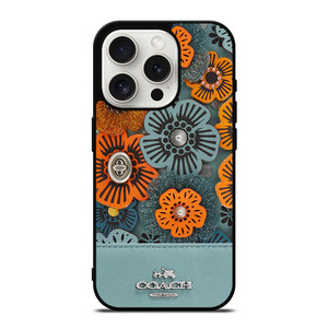 COACH NEW YORK BLUE TEA ROSE iPhone 15 Pro Case Cover