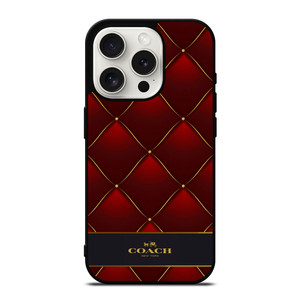 COACH NEW YORK RED GOLD iPhone 15 Pro Case Cover