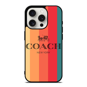 COACH NEW YORK STRIPES 2 iPhone 15 Pro Case Cover