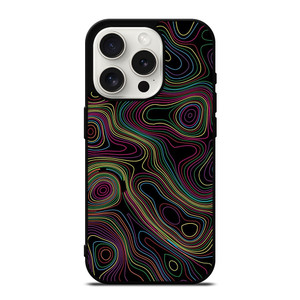 COLORFUL ABSTRACT LINES iPhone 15 Pro Case Cover