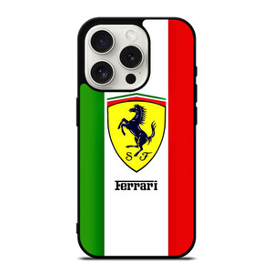 FERRARI ITALI FLAG LOGO iPhone 15 Pro Case Cover