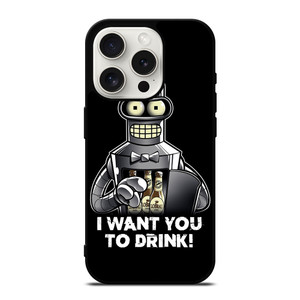 FUTURAMA BENDER QUOTE iPhone 15 Pro Case Cover FUTURAMA BENDER QUOTE iPhone 15 Pro Case Cover