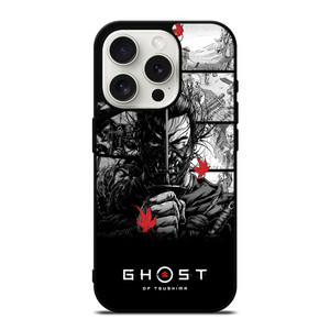 GHOST OF TSUSHIMA LOGO BLACK WHITE iPhone 15 Pro Case Cover