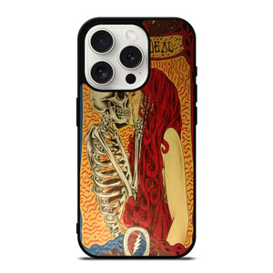 GRATEFUL DEAD KISSING SKELETON iPhone 15 Pro Case Cover GRATEFUL DEAD KISSING SKELETON iPhone 15 Pro Case Cover