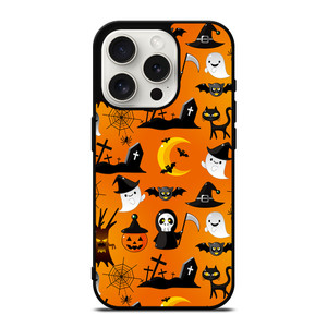 HAPPY HALLOWEEN CARTOON PATERN iPhone 15 Pro Case Cover HAPPY HALLOWEEN CARTOON PATERN iPhone 15 Pro Case Cover