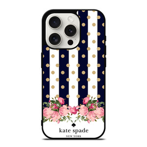 KATE SPADE NEW YORK POLKADOTS FLORAL iPhone 15 Pro Case Cover