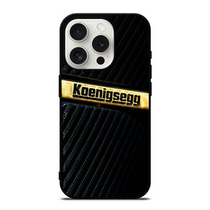 KOENIGSEGG GOLD BLACK CARBON iPhone 15 Pro Case Cover KOENIGSEGG GOLD BLACK CARBON iPhone 15 Pro Case Cover