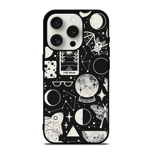 LUNAR PATTERN BLACK WHITE iPhone 15 Pro Case Cover LUNAR PATTERN BLACK WHITE iPhone 15 Pro Case Cover