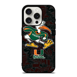 MIAMI HURRICANES UM FOOTBALL iPhone 15 Pro Case Cover MIAMI HURRICANES UM FOOTBALL iPhone 15 Pro Case Cover