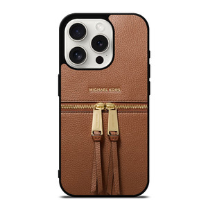 MICHAEL KORS MK LOGO BACKPACK BAG BROWN iPhone 15 Pro Case Cover